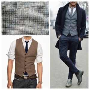 Vintage Allen Edmonds Tweed Dress Vest 